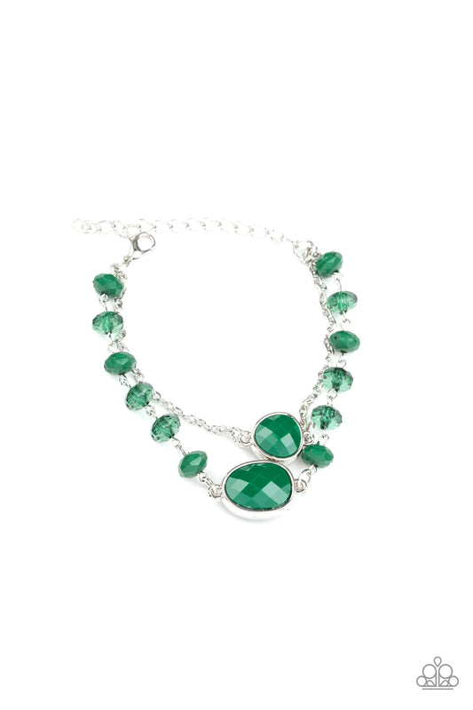 CROWD PLEASER - GREEN DOUBLE LAYER BRACELET