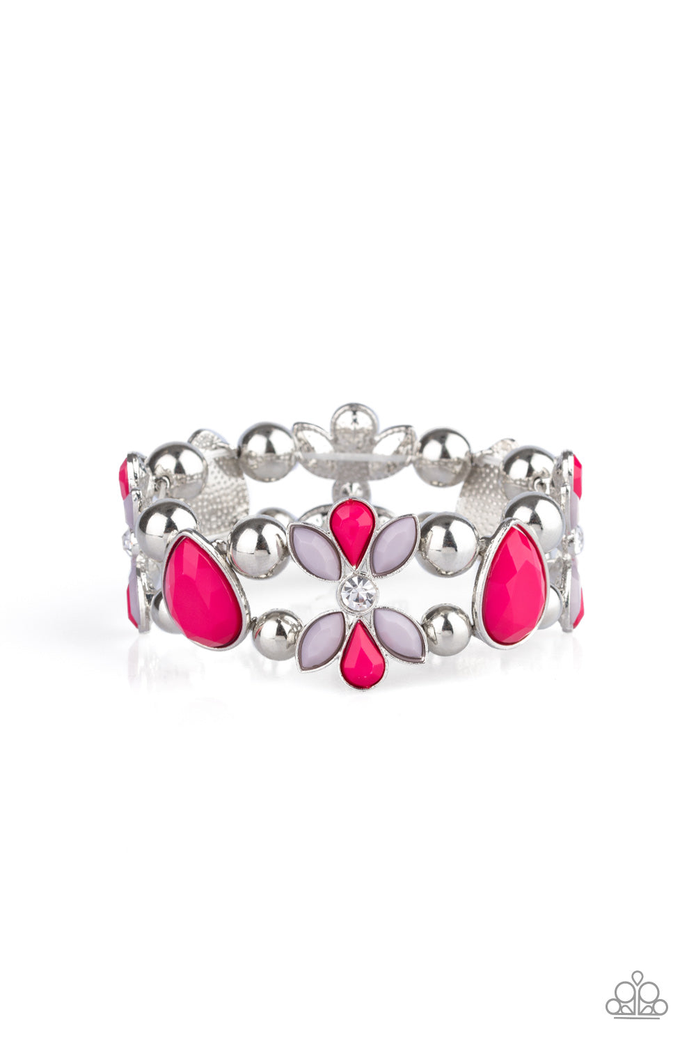 FABULOUSLY FLOURISHING - PINK STRETCH BRACELET