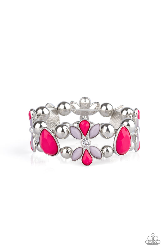 FABULOUSLY FLOURISHING - PINK STRETCH BRACELET