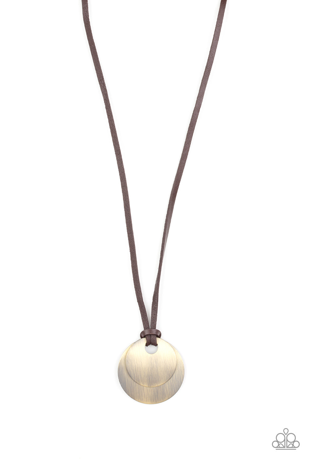 CLEAN SLATE - BRASS AND LEATHER NECKLACE