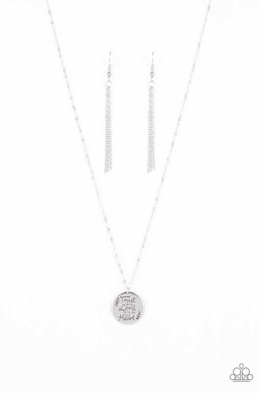 ALL YOU NEED IS TRUST - SILVER INSPIRATIONAL NECKLACE