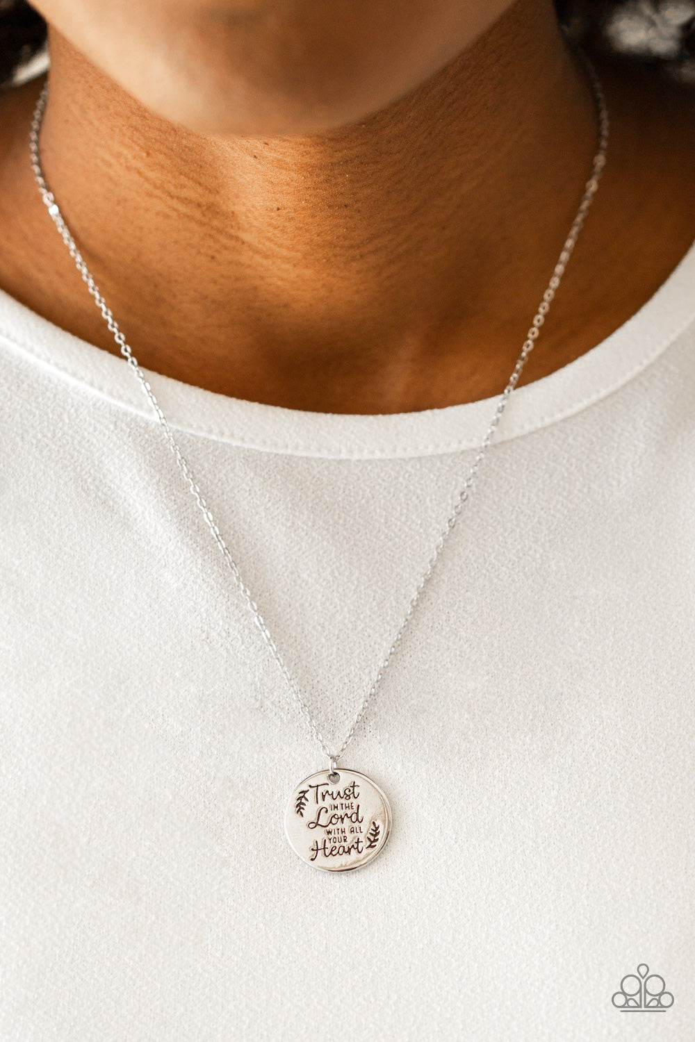 ALL YOU NEED IS TRUST - SILVER INSPIRATIONAL NECKLACE