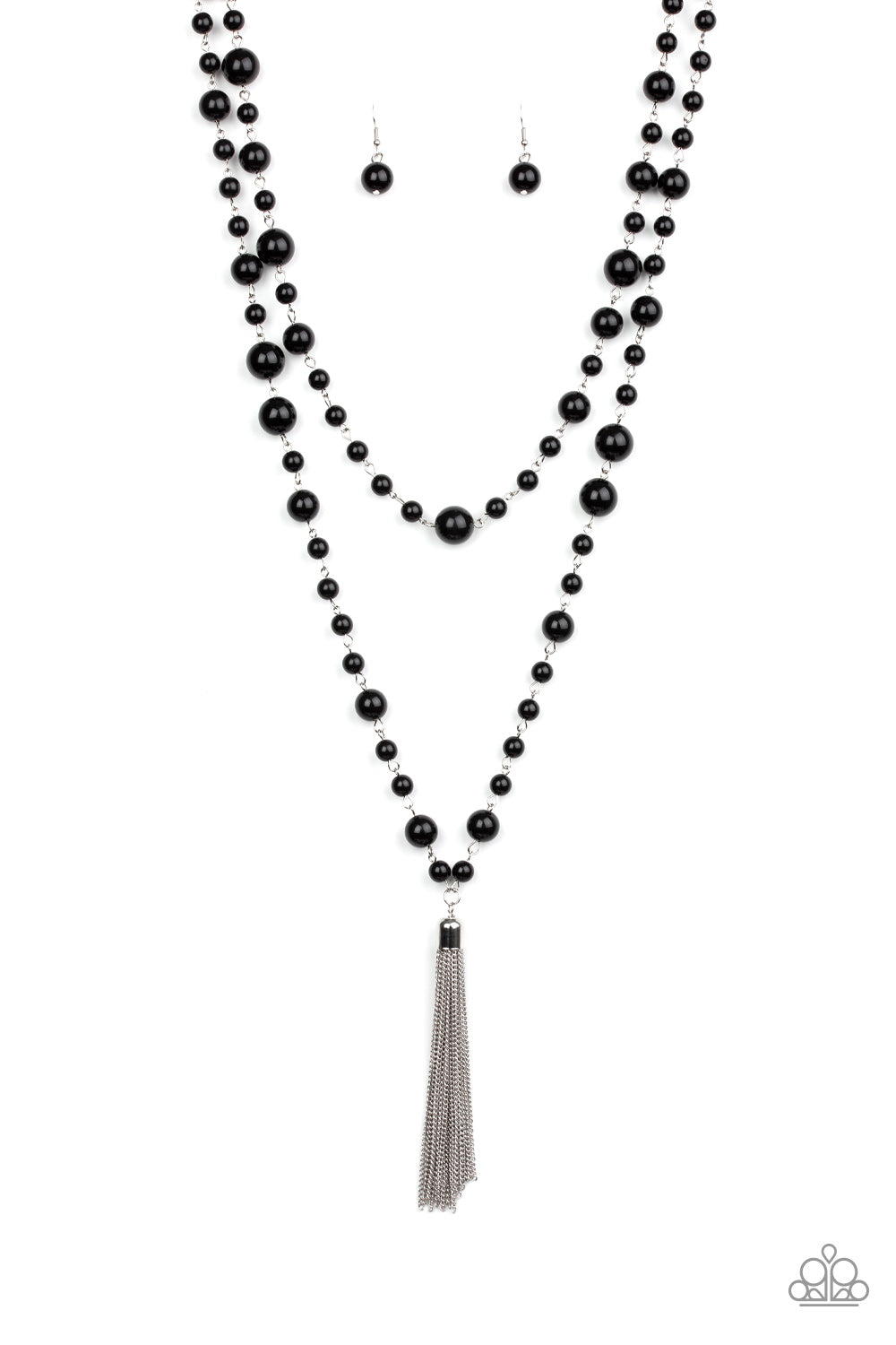 SOCIAL HOUR - BLACK BEADS NECKLACE