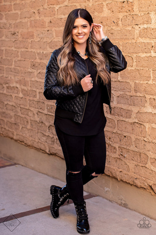 MAGNIFICENT MUSINGS - JANUARY 2020 SILVER BLACK DIAMOND RHINESTONES SET