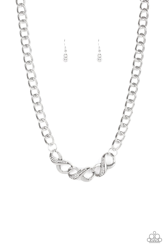 INFINITE IMPACT - WHITE TRIPLE INFINITY NECKLACE