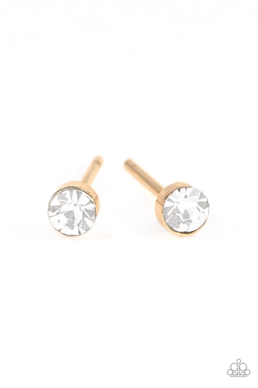 DAINTY DECOR - GOLD STUD DAINTY DIAMOND RHINESTONE POST EARRINGS