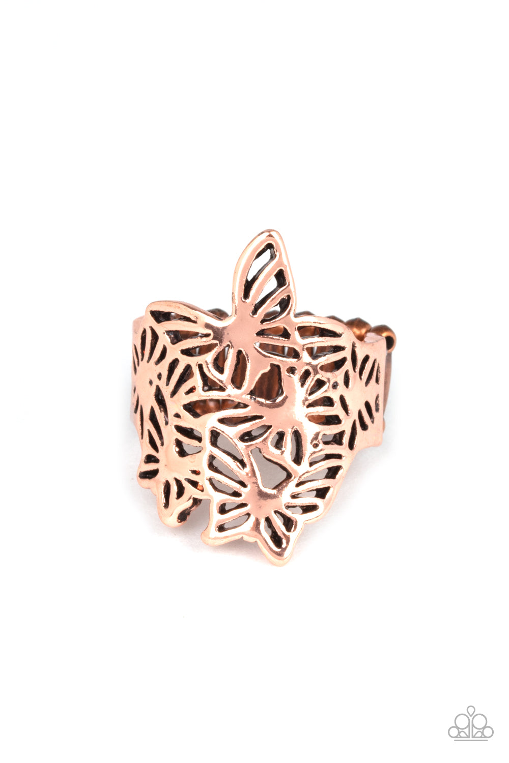 BANDED BUTTERFLIES - COPPER BUTTERFLY RING