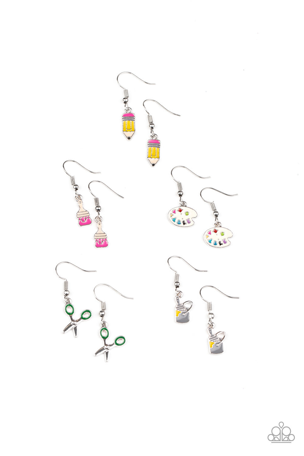 LITTLE ARTISTE - ASSORTED SET OF 5 PAIRS OF EARRINGS