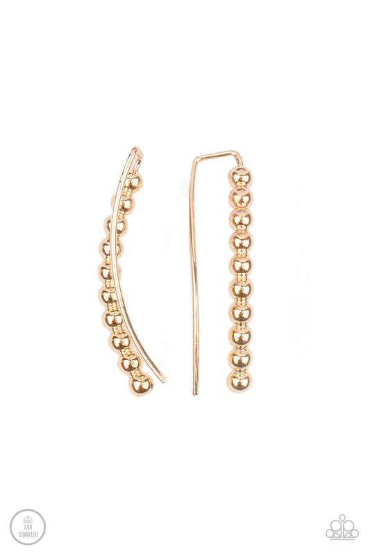 CLIMB ON - GOLD DOTS DAINTY EAR CRAWLER EARRINGS