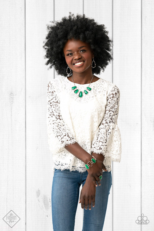 GLIMPSES OF MALIBU - MARCH 2021 EMERALD GREEN OPALESCENT SET