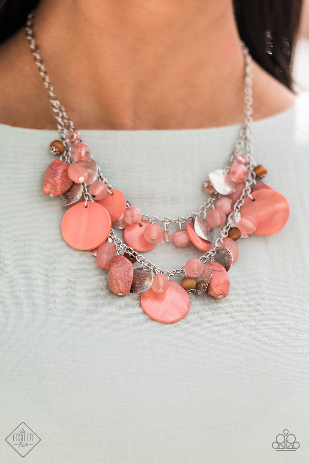 GLIMPSES OF MALIBU - APRIL 2021 ORANGE CORAL SHELL SET