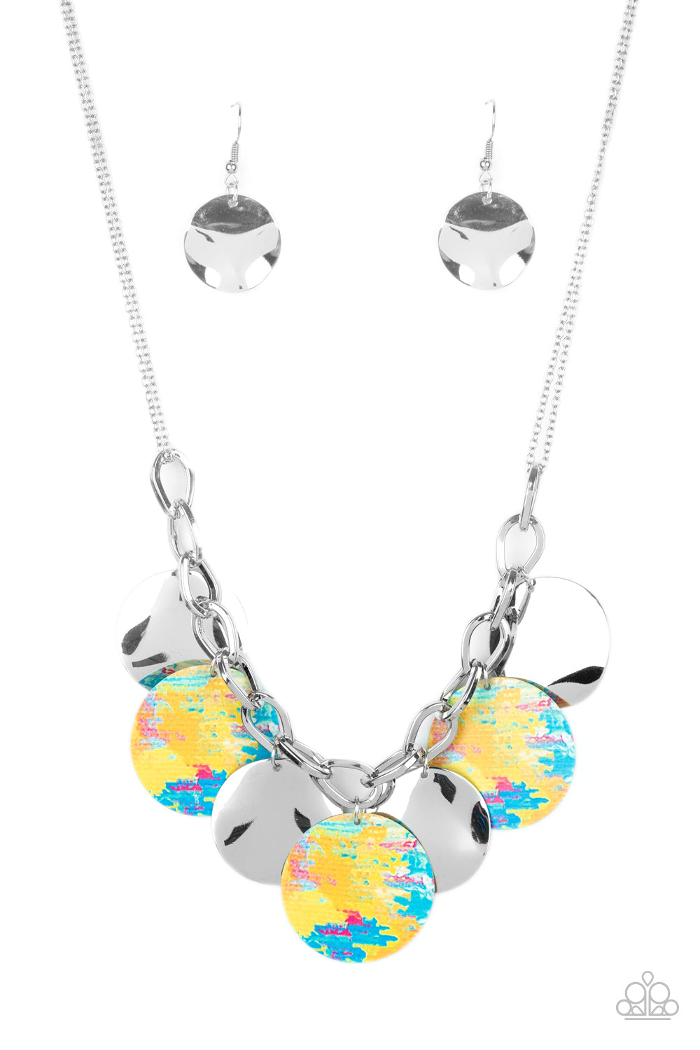 TIE DYE DRAMA - YELLOW CHARM NECKLACE