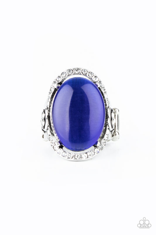 HAPPILY EVER ENCHANTED - BLUE LARGE OVAL MOONSTONE RING