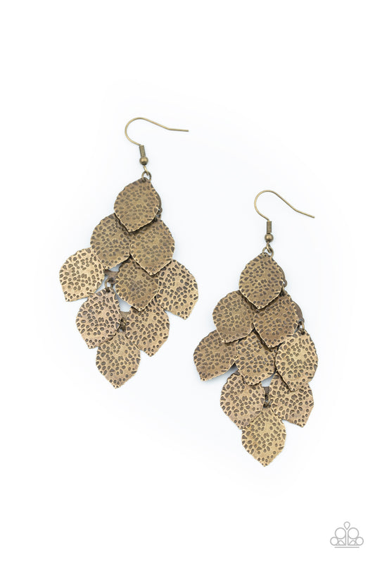 LOUD AND LEAFY - BRASS LEAVES CHIME EARRINGS