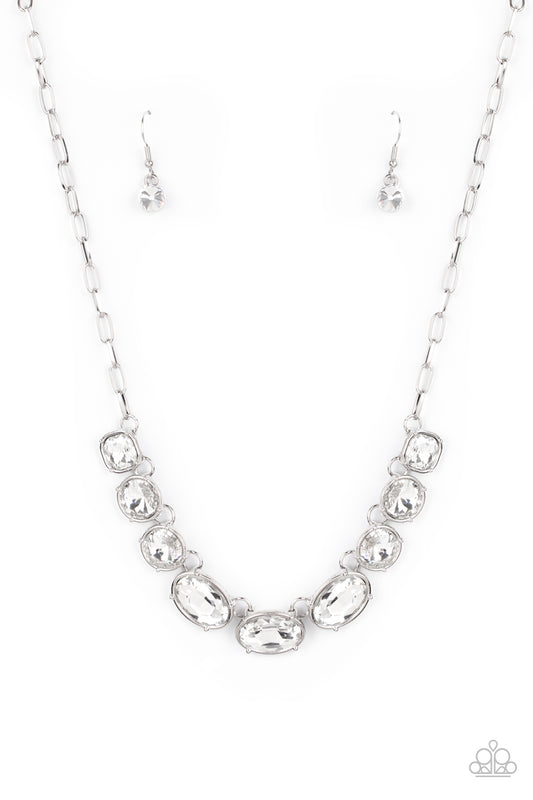 GORGEOUSLY GLACIAL - WHITE LIFE OF THE PARTY NECKLACE