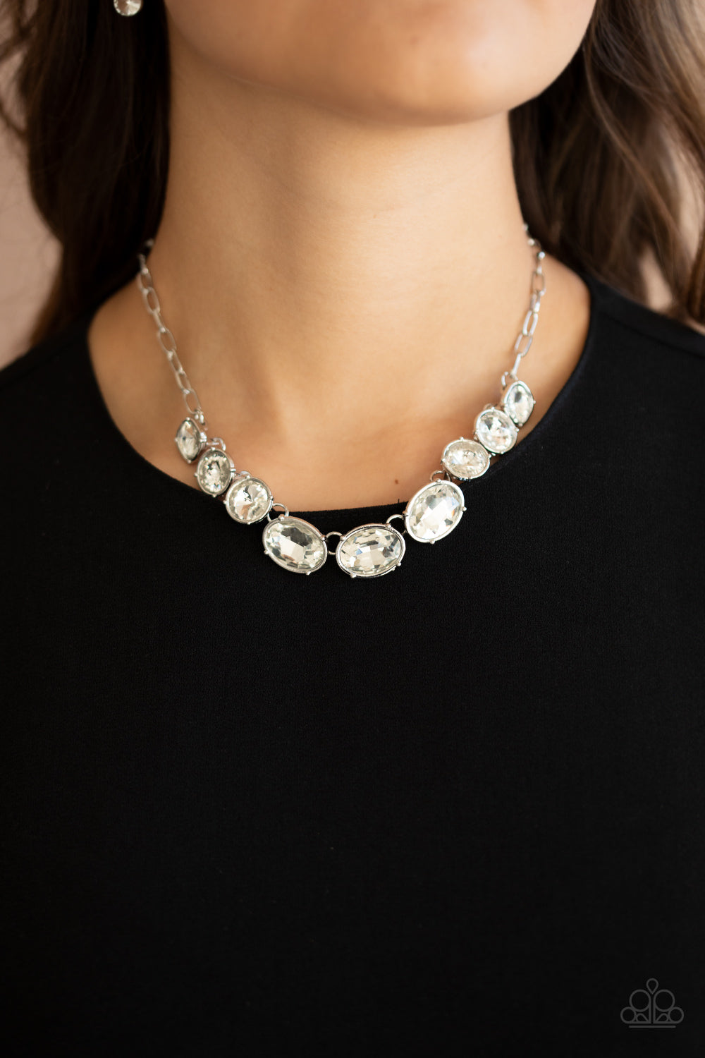 GORGEOUSLY GLACIAL - WHITE LIFE OF THE PARTY NECKLACE