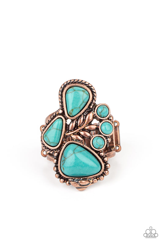 MYSTICAL MESA - COPPER AND TURQUOISE RING