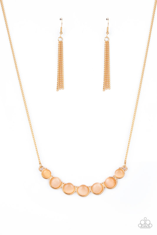 SERENELY SCALLOPED - GOLD DOT NECKLACE