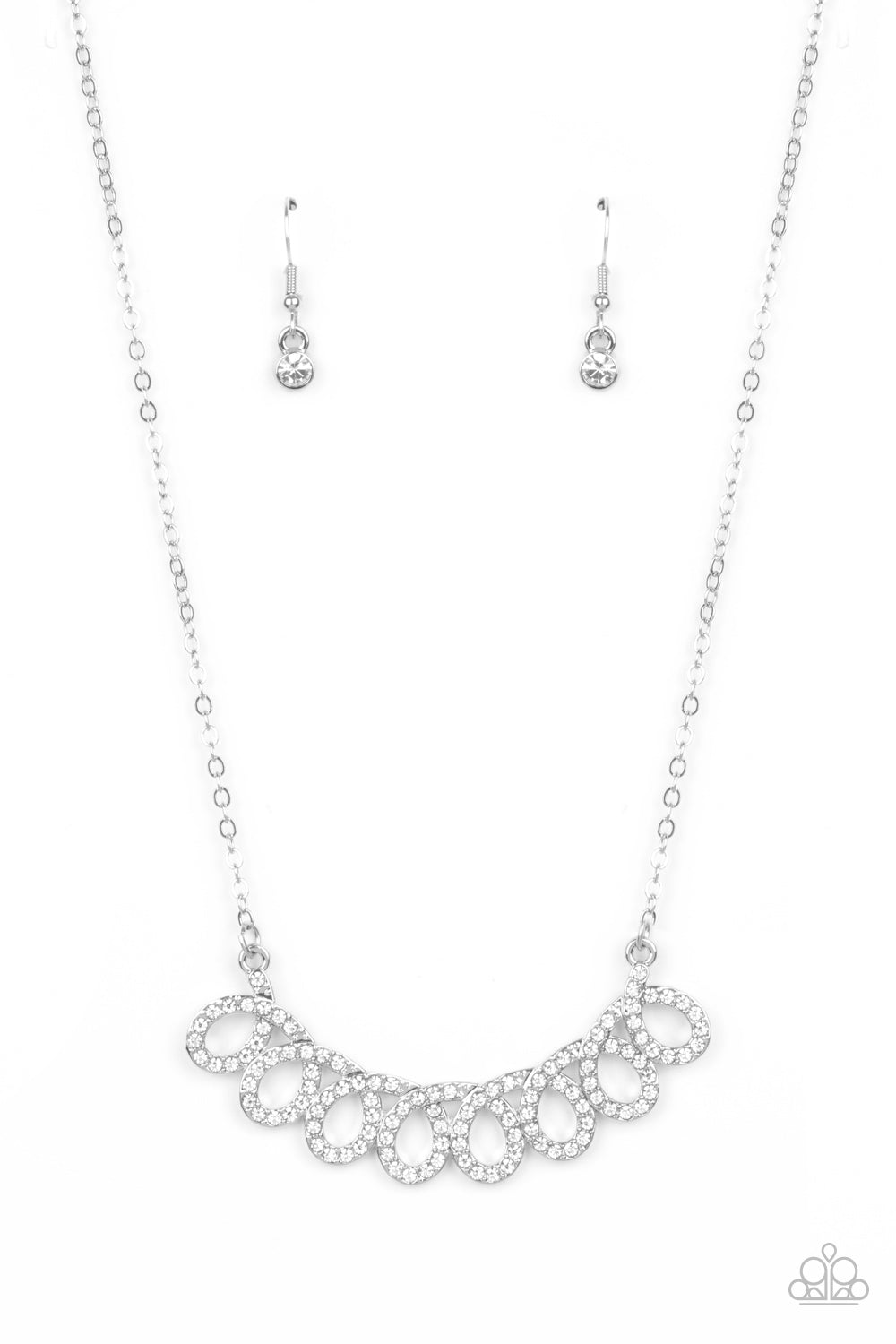 TIMELESS TRIMMINGS - WHITE DAINTY SWIRLS NECKLACE