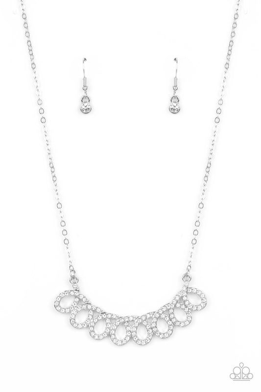 TIMELESS TRIMMINGS - WHITE DAINTY SWIRLS NECKLACE