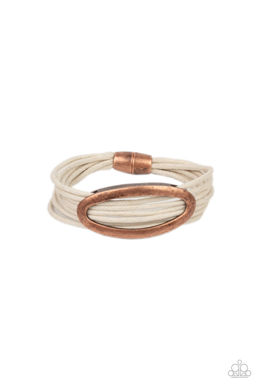 CORDED COUTURE - WHITE COPPER MAGNETIC BRACELET