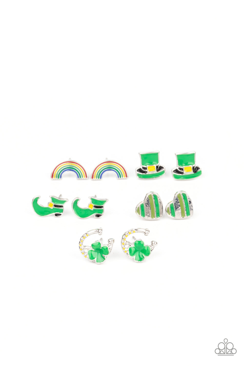 IRISH EYES ARE SMILIN - ASSORTED SET OF 5 PAIRS OF EARRINGS