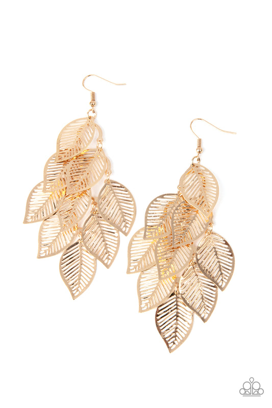 LIMITLESSLY LEAFY - GOLD LEAVES CHIME EARRINGS