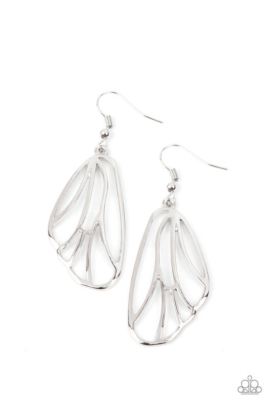 TURN INTO A BUTTERFLY - SILVER WINGS EARRINGS