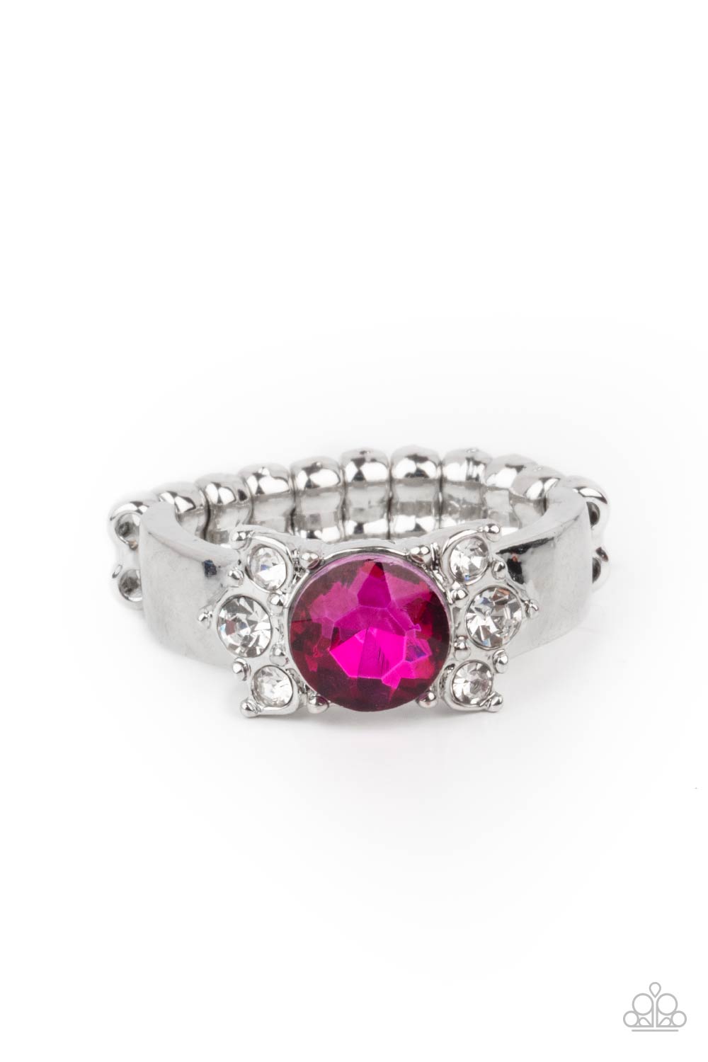 ROYAL TILL THE END - PINK HOT PINK RHINESTONE RING
