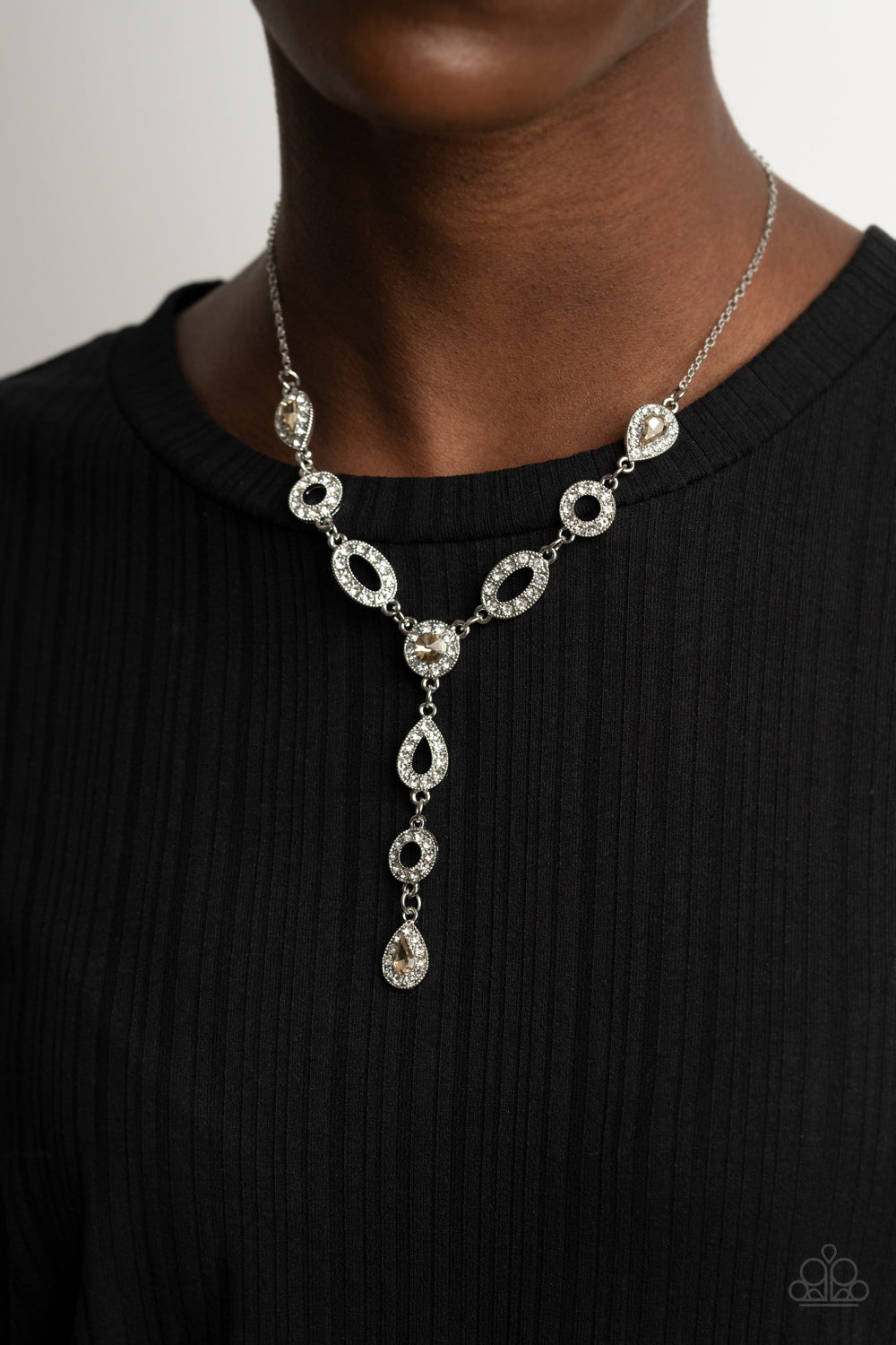 ROYAL REDUX - BROWN SMOKY TOPAZ Y SHAPE NECKLACE