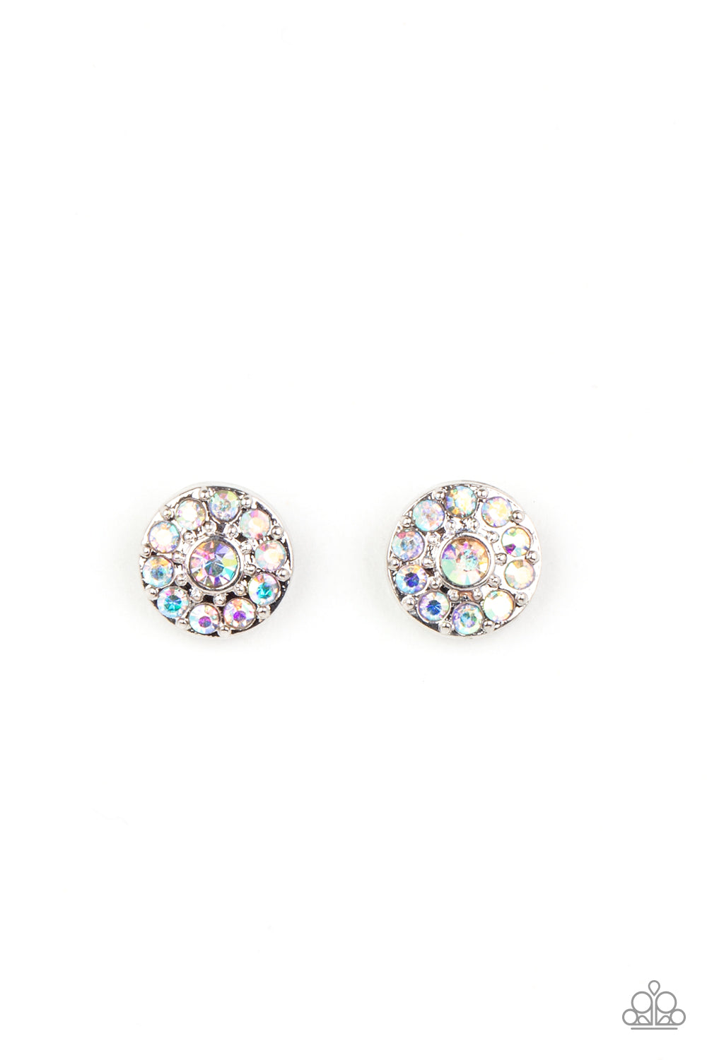 CHARMING IRIDESCENCE - ASSORTED SET OF 10 IRIDESCENT POST EARRINGS