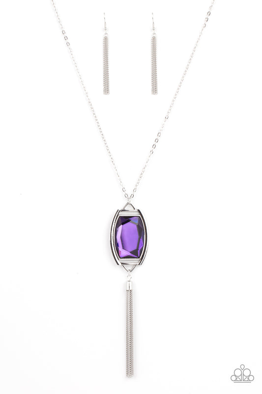 TIMELESS TALISMAN - PURPLE AMETHYST RHINESTONE NECKLACE