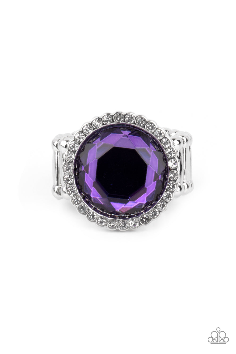 CROWN CULTURE - PURPLE AMETHYST RHINESTONE SOLITAIRE RING
