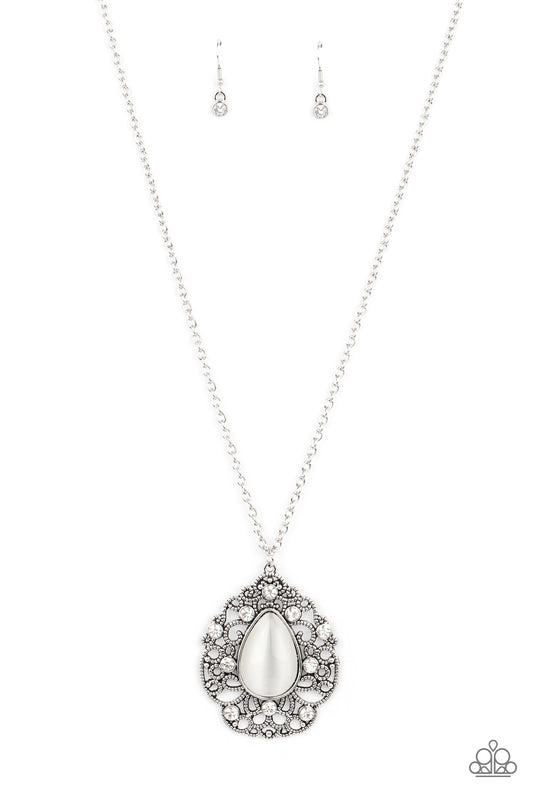 BEWITCHED BEAM - WHITE MOONSTONE NECKLACE