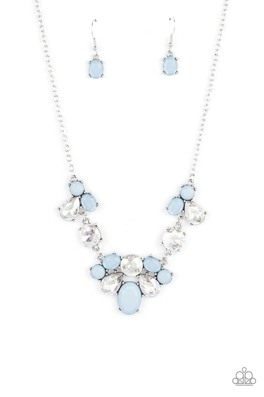 ETHEREAL ROMANCE - BLUE IRIDESCENT NECKLACE