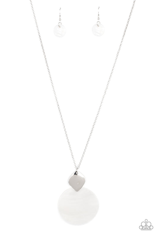 TIDAL TEASE - WHITE ROUND SHELL NECKLACE