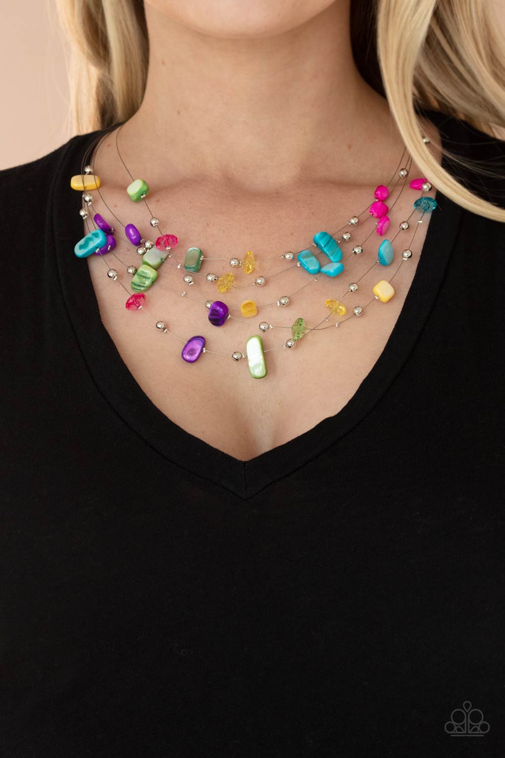 PRISMATIC PEBBLES - MULTI SHELL NECKLACE