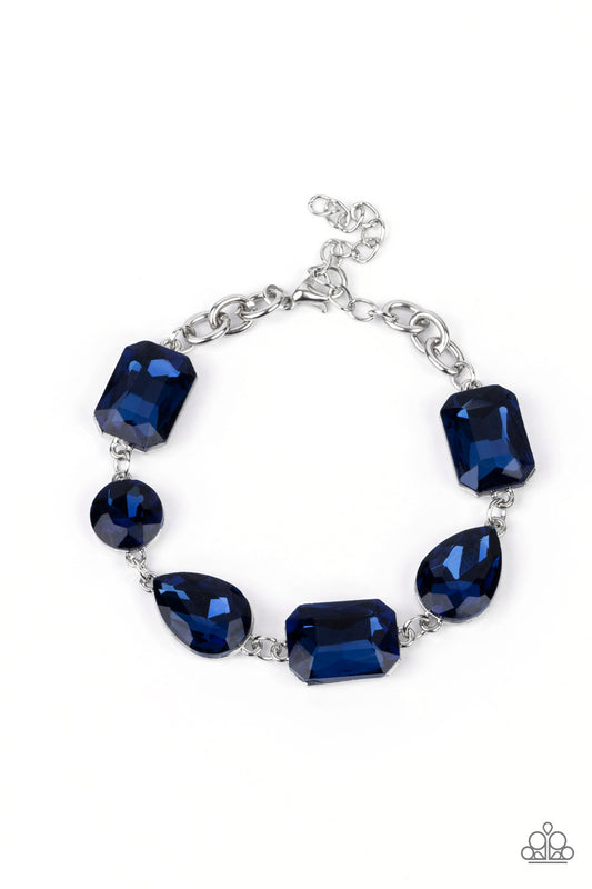 COSMIC TREASURE CHEST - BLUE SAPPHIRE RHINESTONES BRACELET