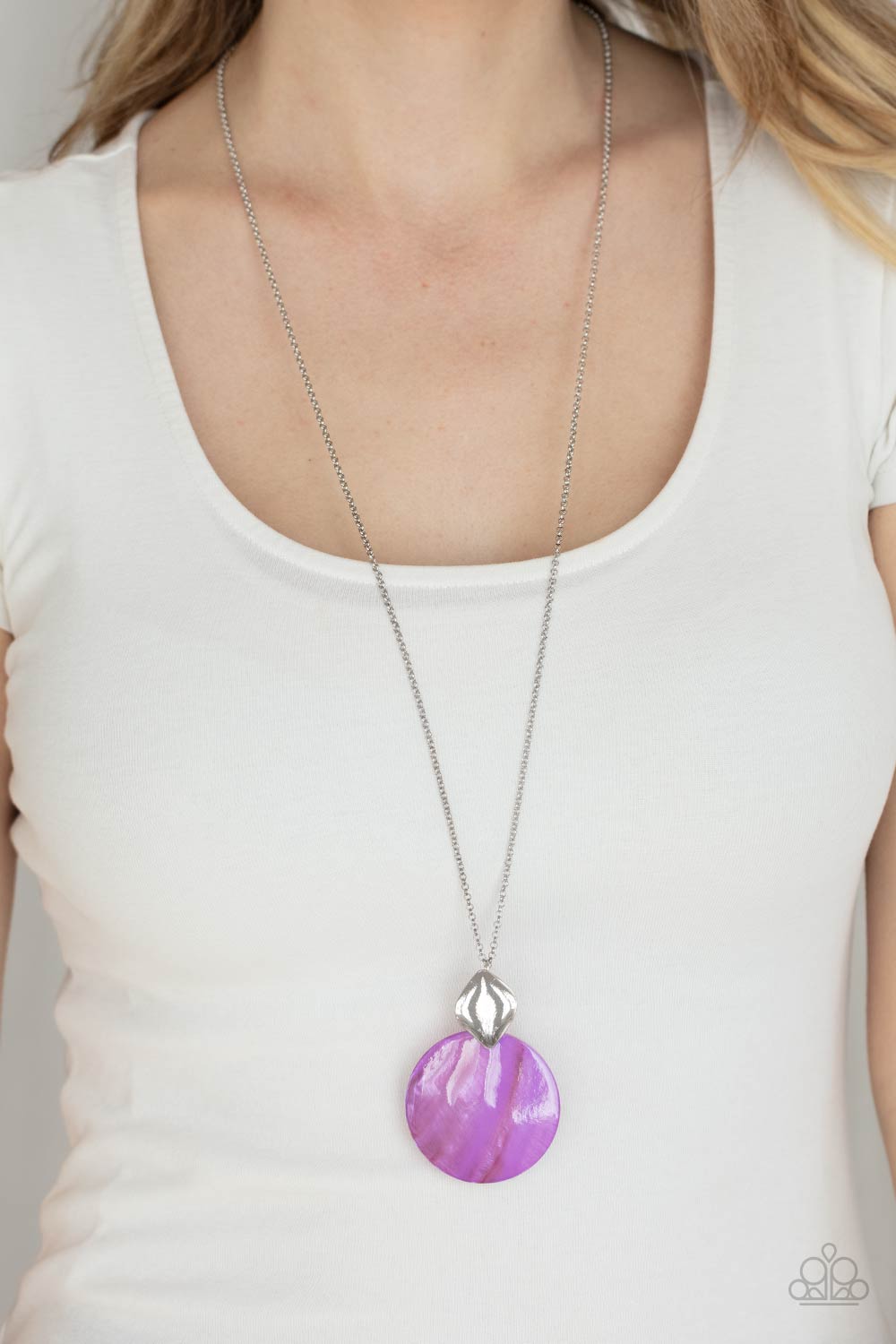 TIDAL TEASE - PURPLE SHELL NECKLACE