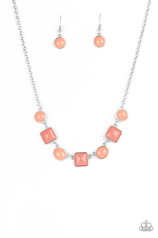 TREND WORTHY - ORANGE AND CORAL NECKLACE