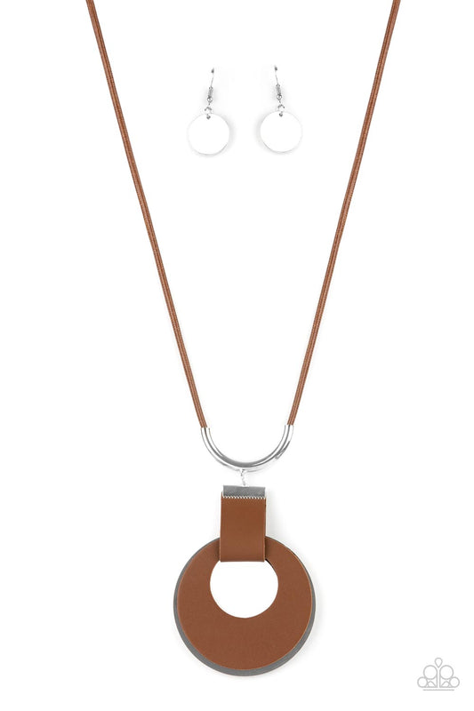 LUXE CRUSH - BROWN LEATHER NECKLACE