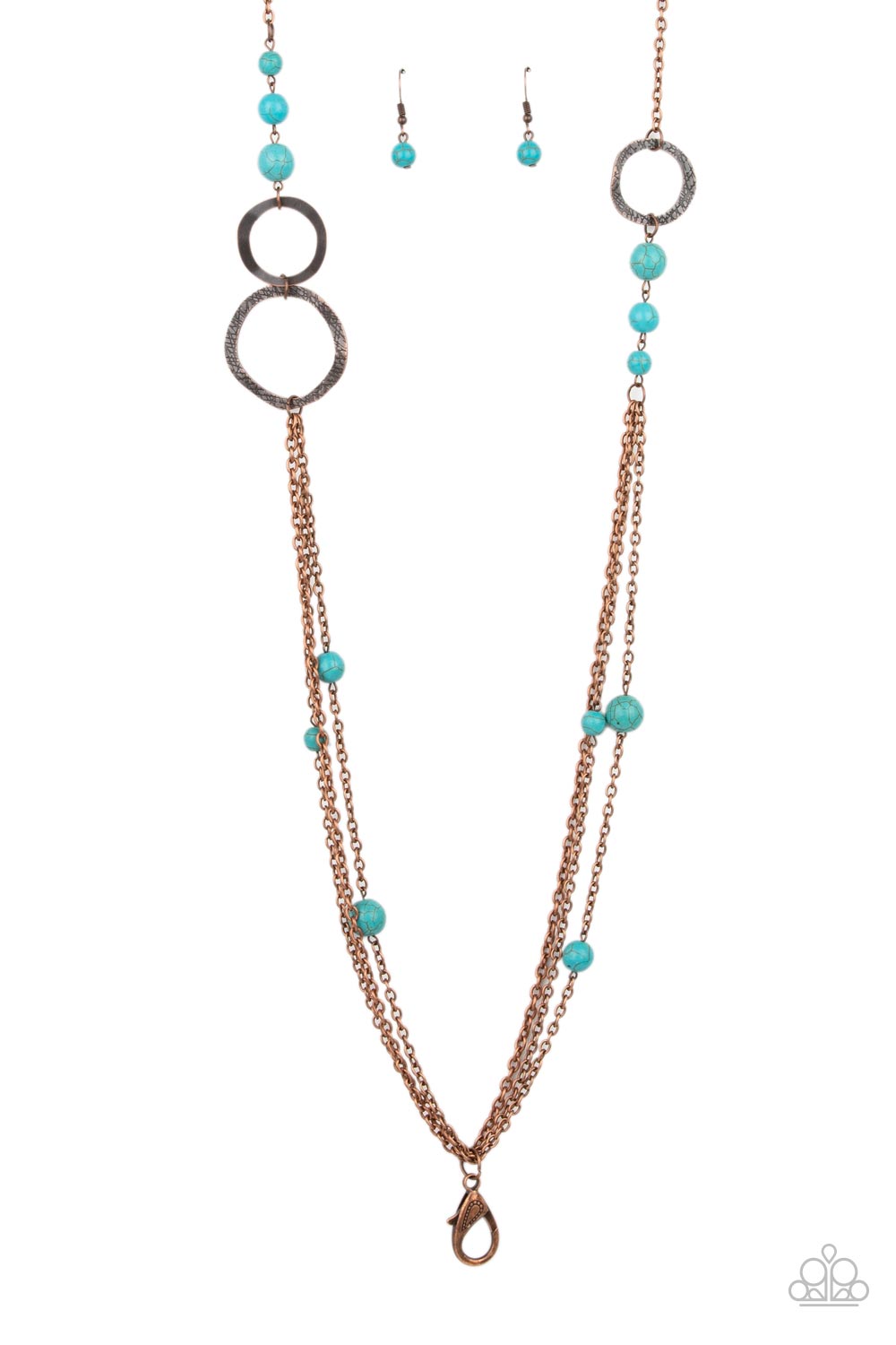 LOCAL CHARM - COPPER AND TURQUOISE LANYARD