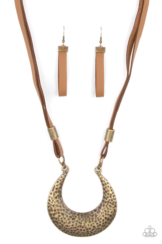 MAJORLY MOONSTRUCK - BRASS NECKLACE