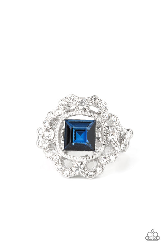 CANDID CHARISMA - BLUE SAPPHIRE RHINESTONE RING