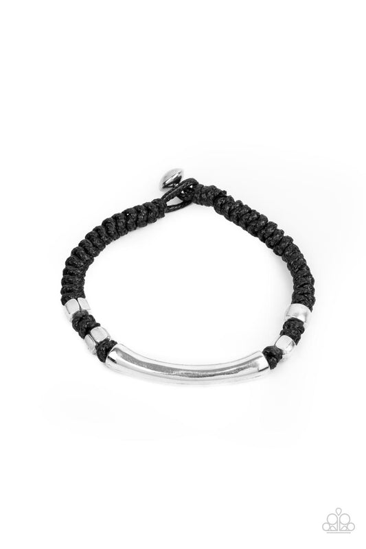 GROUNDED IN GRIT - BLACK AND SILVER URBAN BRACELET