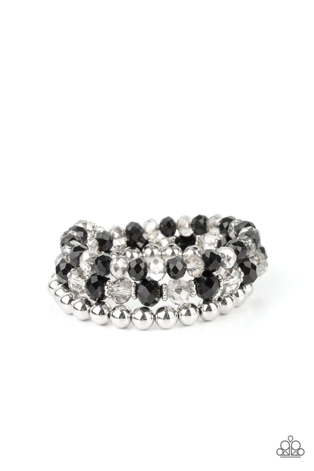 GIMME GIMME - BLACK AND SILVER COIL BRACELET