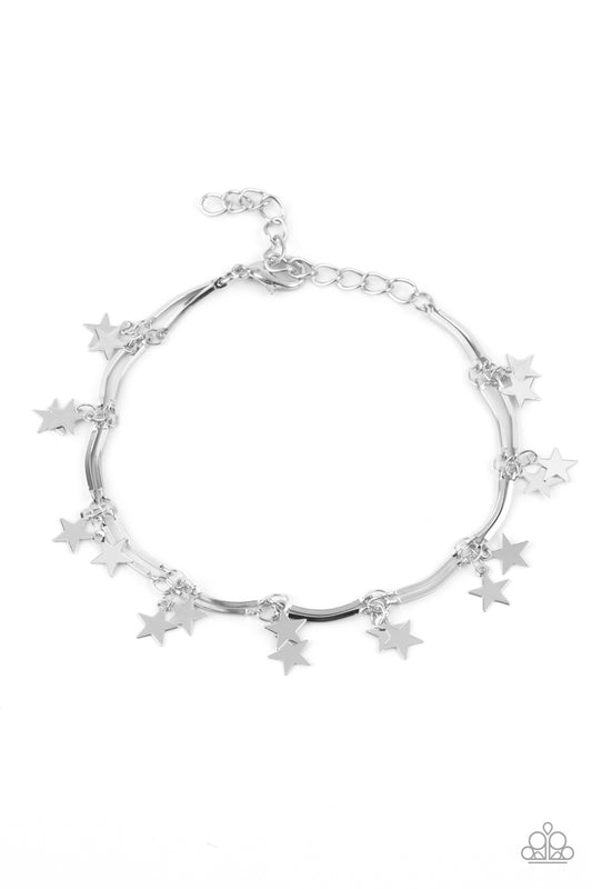 PARTY IN THE USA - SILVER STARS CHARM BRACELET