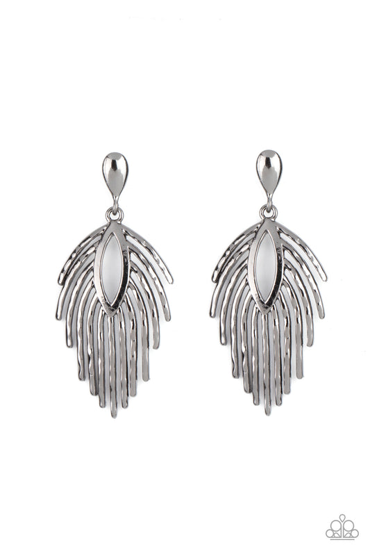 beesblingbash-metro-safari-black-post earrings-paparazzi-accessories