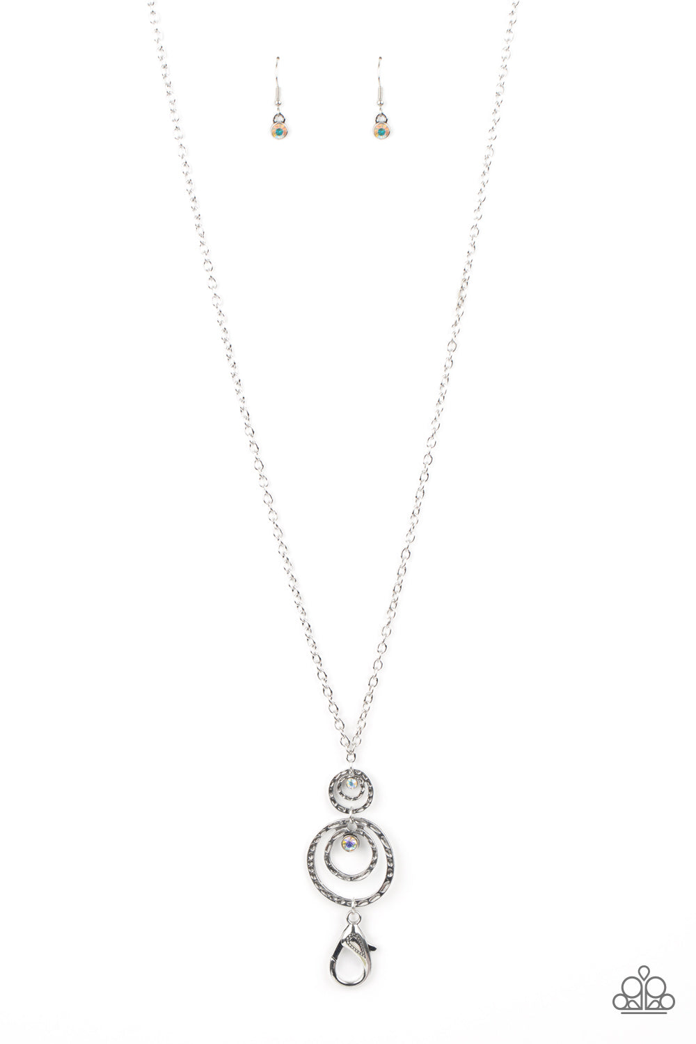 COUTURE FREAK - MULTI IRIDESCENT OIL SPILL LANYARD NECKLACE