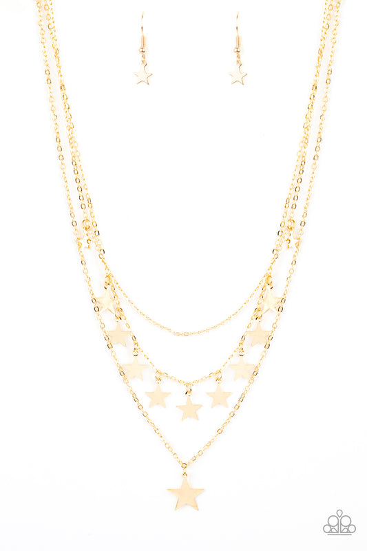 AMERICANA GIRL - GOLD STARS NECKLACE